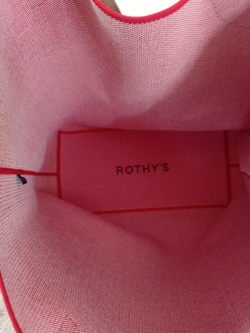 Rothy's The Lightweight Tote in Light Poppy Medium Size NEW Style 086-007 - Picture 3 of 4